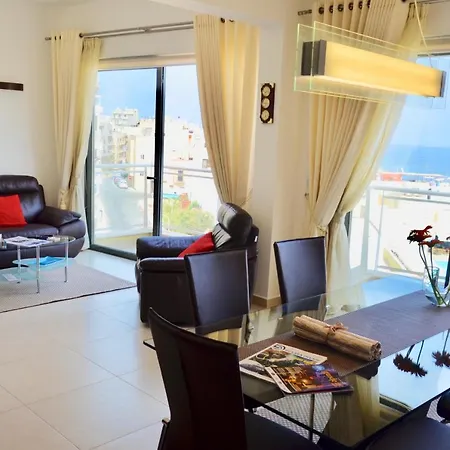 Apartment With 2 Bedrooms In Wied Ilghajn With Wonderful Sea View Shared Pool Balcony * Marsaskala